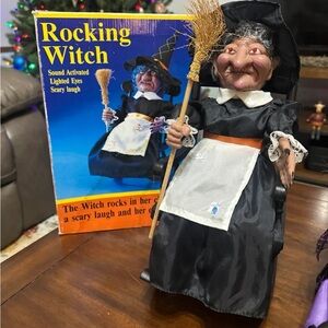 Rocking Witch Halloween Decoration